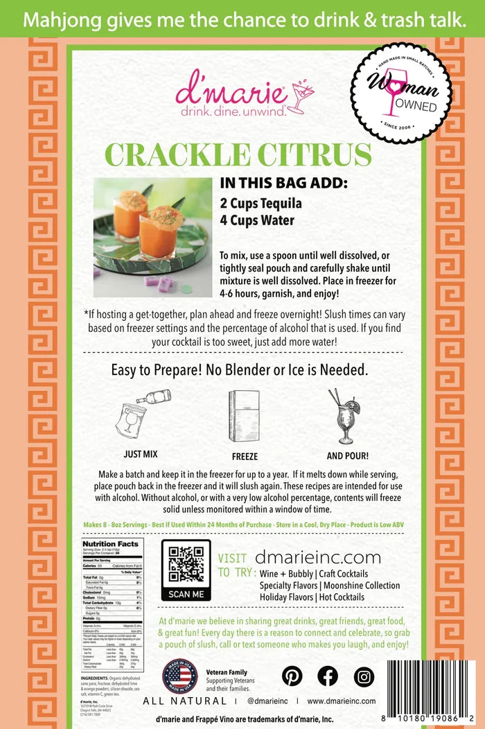 Crackle Citrus Cocktail Slush Mix by D'Marie
