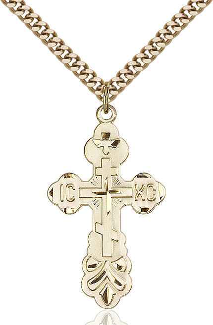 Cross medal 02602, Gold Filled