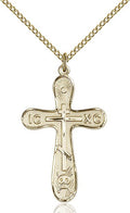 Cross medal 02632, Gold Filled