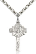 Crucifix IHS medal 00991, Sterling Silver