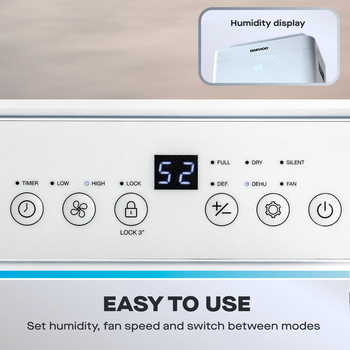 Daewoo 16L Dehumidifier with Air Purifier