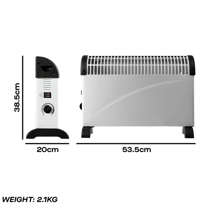 Daewoo 2kW Convector Heater with Thermostat