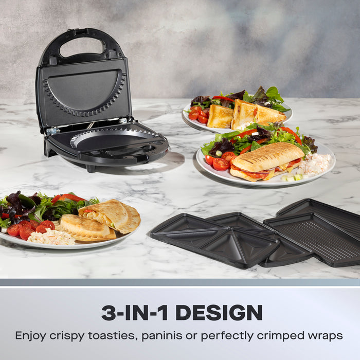 Daewoo 3-in-1 Sandwich, Panini, Crimp Maker
