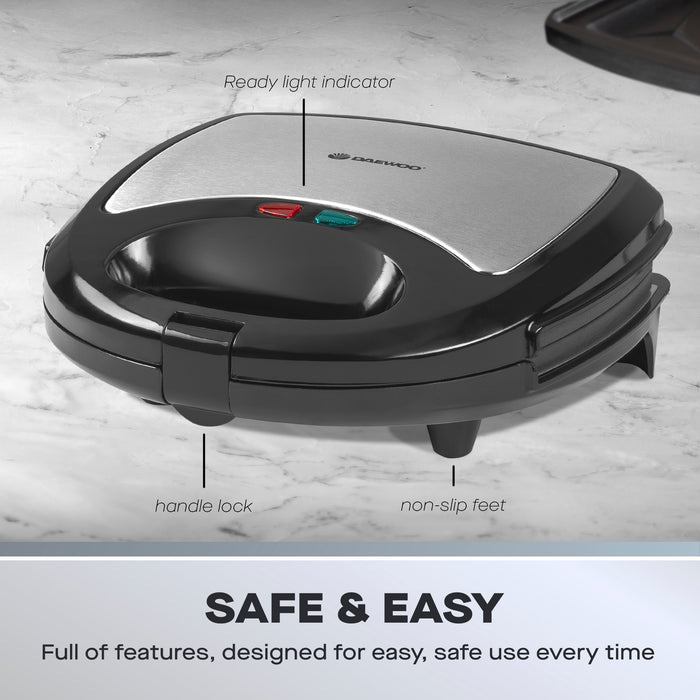 Daewoo 3-in-1 Sandwich, Panini, Crimp Maker