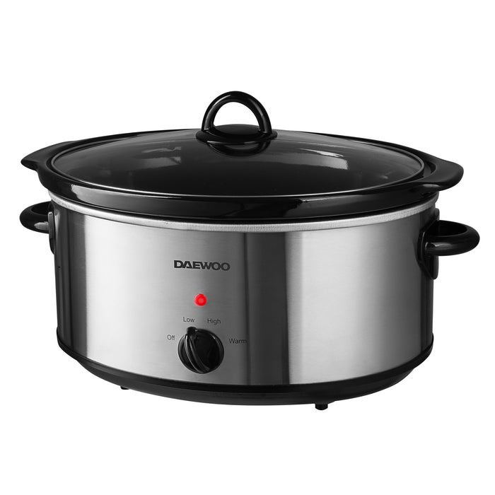 Daewoo 6.5L Slow Cooker, Stainless Steel