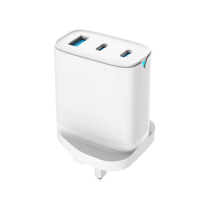 Daewoo 65W 2x USB-C & USB-A White Wall Charger Plug Socket Adaptor