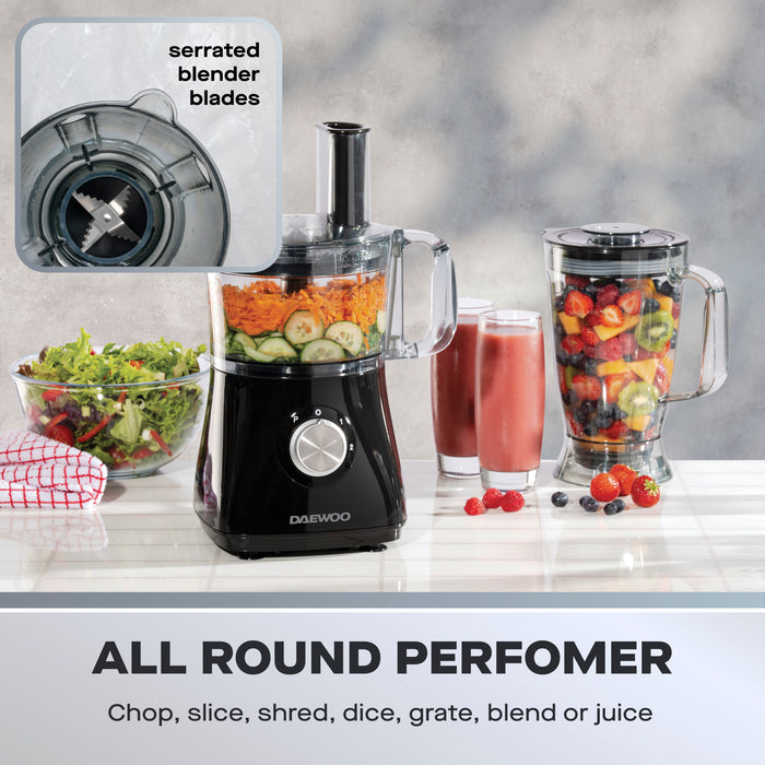 Daewoo 750W 2L Food Processor & 1.8L Blender Combo