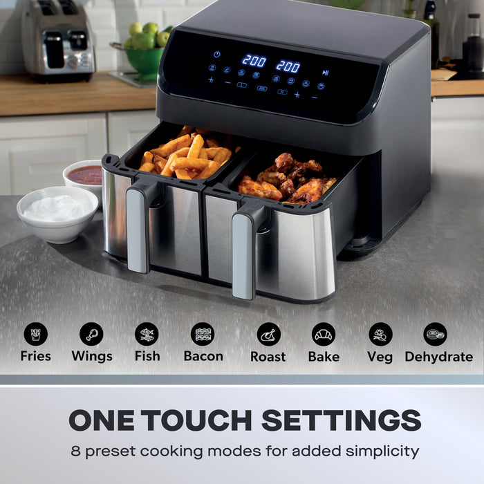 Daewoo 9L XL Digital Double Drawer Air Fryer