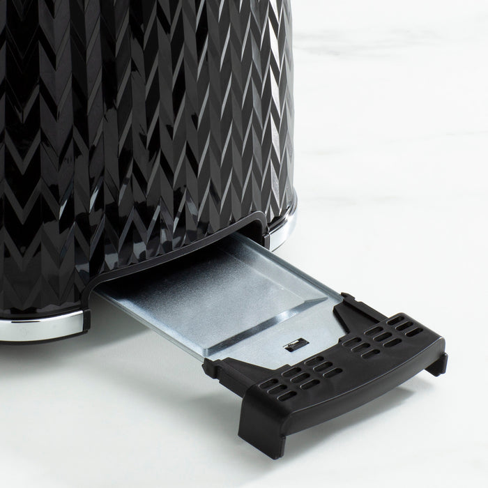 Daewoo Black Argyle 2 Slice Toaster