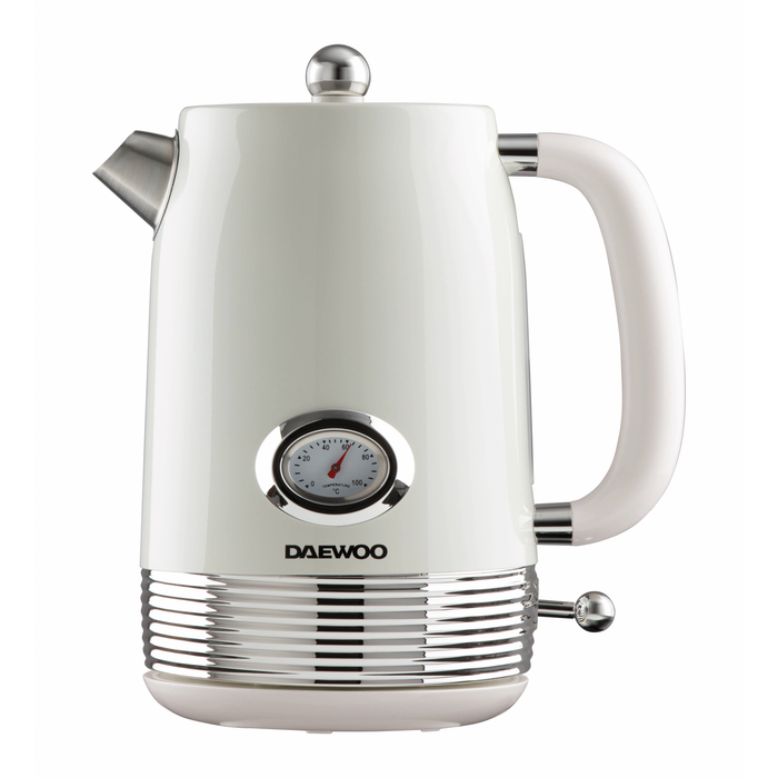 Daewoo Buttermilk Denver Jug Kettle & 4 Slice Toaster Set