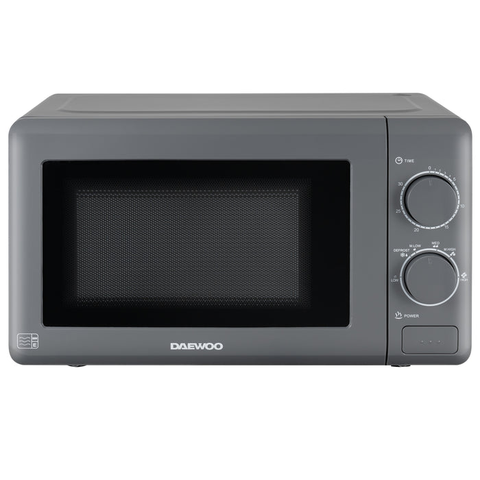 Daewoo Grey Argyle Kettle, 2 Slice Toaster & Microwave Set