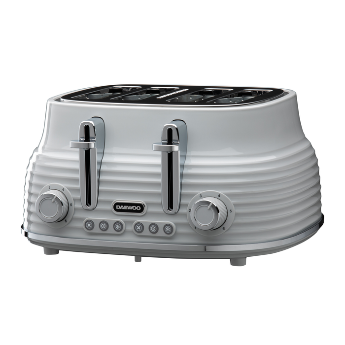 Daewoo Grey Sienna 4 Slice Toaster