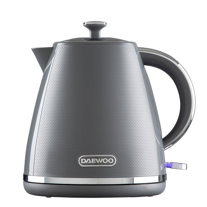 Daewoo Grey Stirling 1.7L Pyramid Kettle