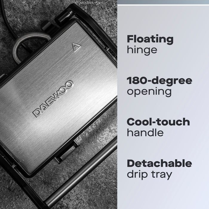 Daewoo Panini Press Sandwich Maker & Flat Grill