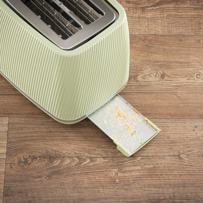 Daewoo Sage Green Cascade 2 Slice Toaster