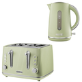 Daewoo Sage Green Cascade Jug Kettle & 4-Slice Toaster Set