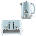 Daewoo Sky Blue Denver Jug Kettle & 4 Slice Toaster Set
