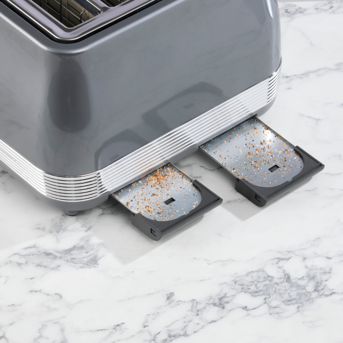 Daewoo Smoked Grey Denver 4-Slice Toaster