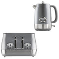 Daewoo Smoked Grey Denver Jug Kettle & 4 Slice Toaster Set