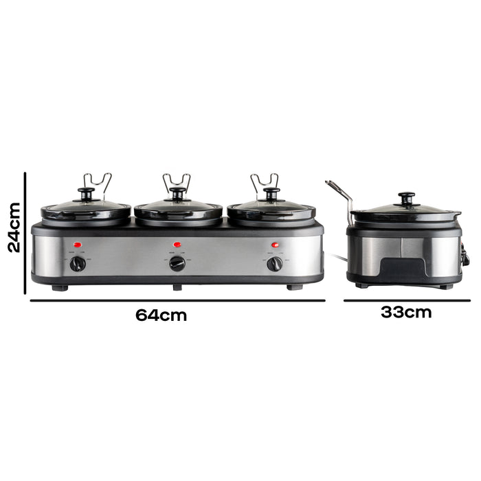 Daewoo Triple Slow Cooker 3 x 1.5L