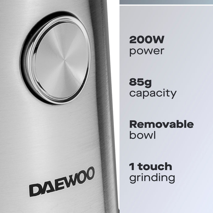 Daewoo Wet & Dry Coffee & Spice Grinder, Stainless Steel