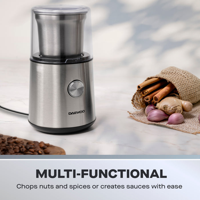 Daewoo Wet & Dry Coffee & Spice Grinder, Stainless Steel