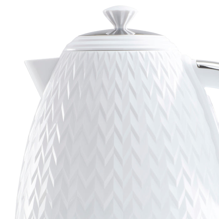 Daewoo White Argyle 1.7L Jug Kettle