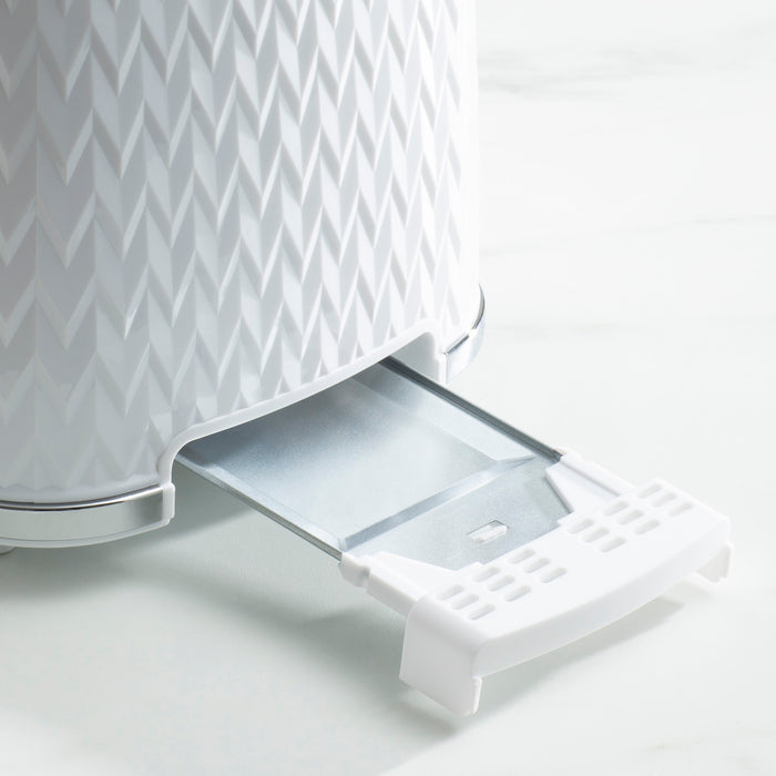 Daewoo White Argyle 2 Slice Toaster