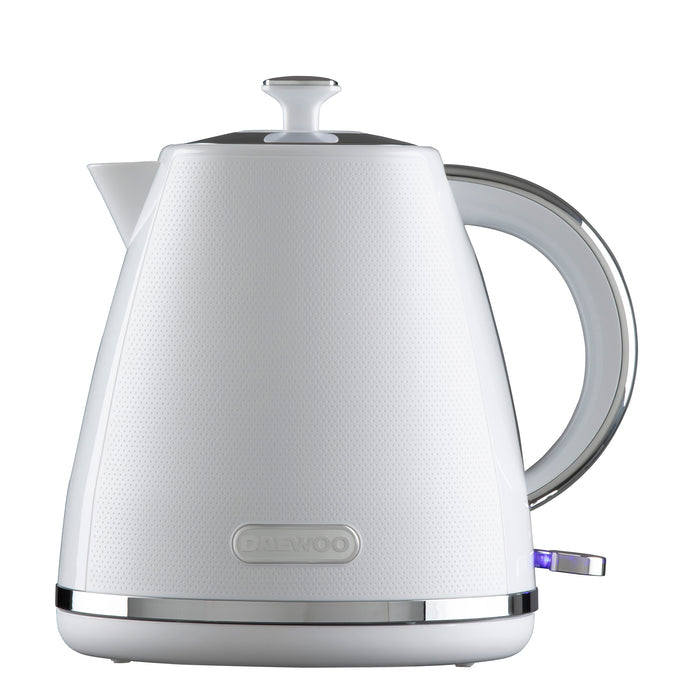 Daewoo White Stirling 1.7L Pyramid Kettle