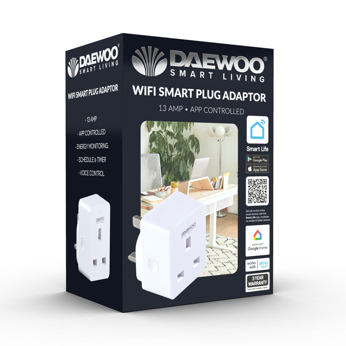 Daewoo WiFi 13Amp Smart Plug Socket Adaptor