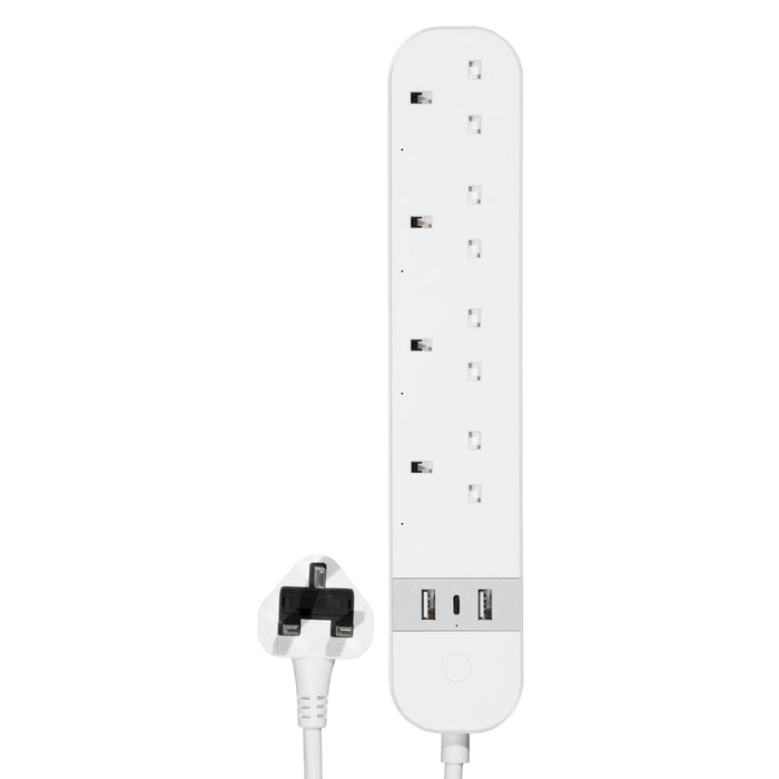 Daewoo WiFi Smart 4 Socket Extension Lead, 2m