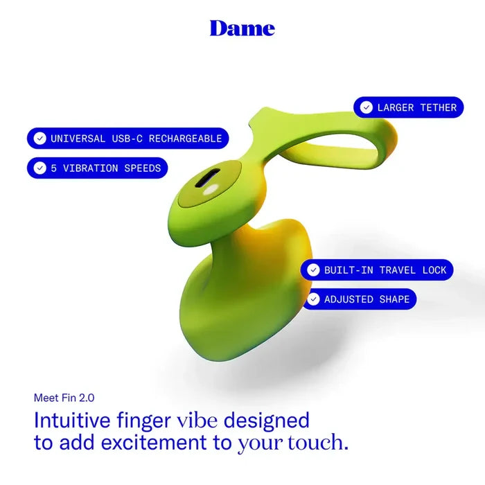Dame Fin 2.0 Finger Vibrator - Vibrator