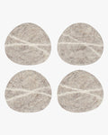 Danica Heirloom, Striato Felt Wool Coasters, Flint, Set of 4