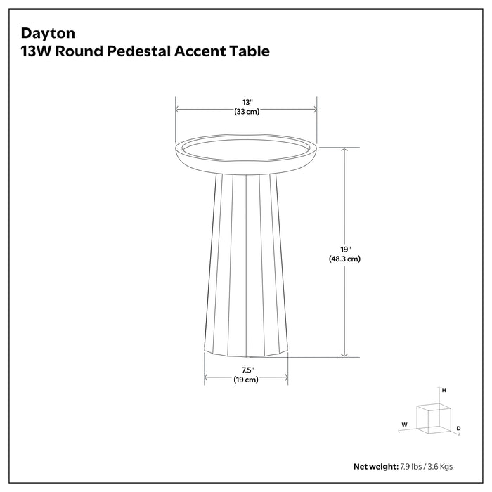 Black | Dayton Wooden Accent Table