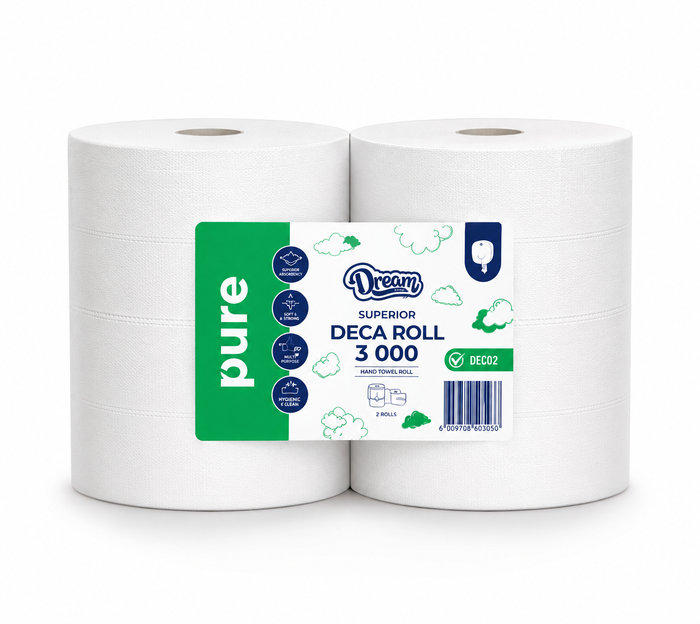 Decca roll 1 ply 3000 sheets - 8 roll