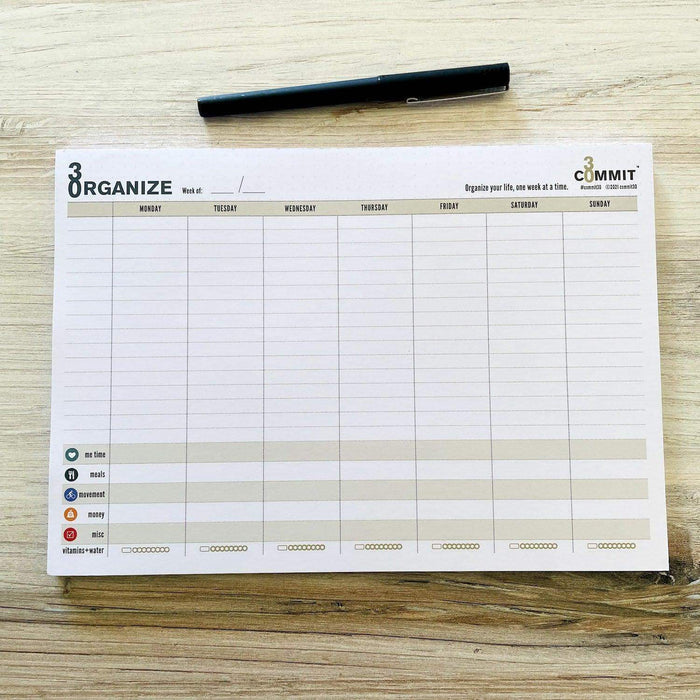 Weekly Desk Pad Organizer