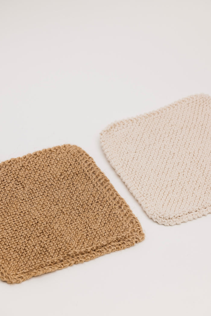 Doree Jute + Organic Cotton Scrubbers - Set of 2