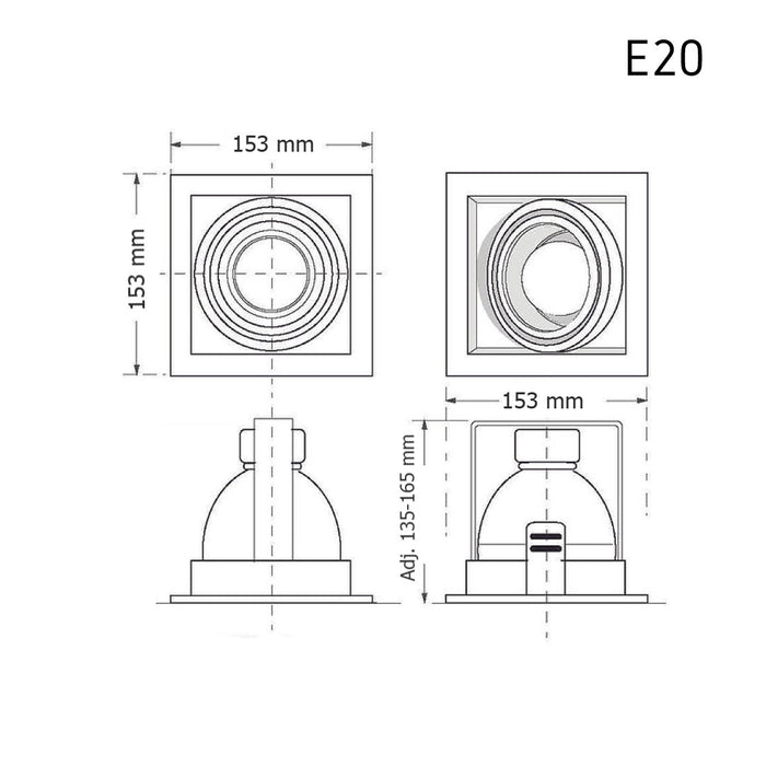 Downlight E20 – recessed LED ceiling spotlight, view 4 | LAMP & LIGHT - Design forward Decorative lamp , Downlights, pendant lamp , striplights