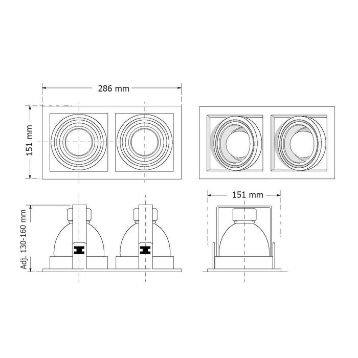 Downlight E27 – recessed LED ceiling spotlight, view 2 | LAMP & LIGHT - Design forward Decorative lamp , Downlights, pendant lamp , striplights