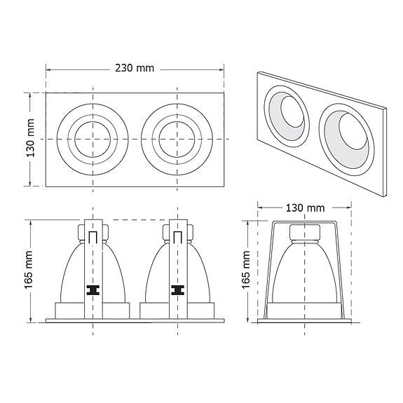 Downlight E57 – recessed LED ceiling spotlight, view 3 | LAMP & LIGHT - Design forward Decorative lamp , Downlights, pendant lamp , striplights