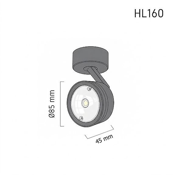 Downlight HL 160 – recessed LED ceiling spotlight, view 2 | LAMP & LIGHT - Design forward Decorative lamp , Downlights, pendant lamp , striplights