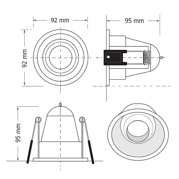 Downlight HL68 – recessed LED ceiling spotlight, view 4 | LAMP & LIGHT - Design forward Decorative lamp , Downlights, pendant lamp , striplights