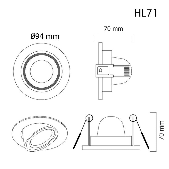 Downlight HL71 – recessed LED ceiling spotlight, view 5 | LAMP & LIGHT - Design forward Decorative lamp , Downlights, pendant lamp , striplights