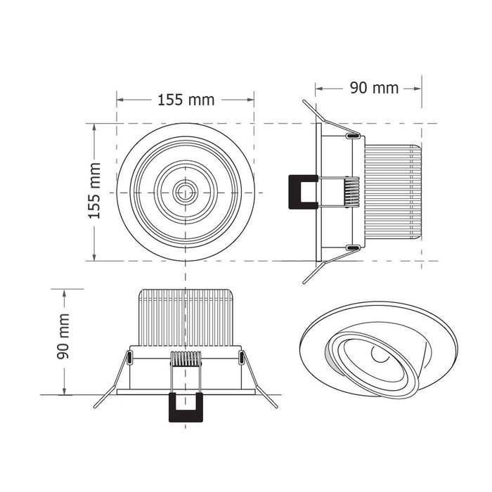 Downlight L75 – recessed LED ceiling spotlight, view 3 | LAMP & LIGHT - Design forward Decorative lamp , Downlights, pendant lamp , striplights
