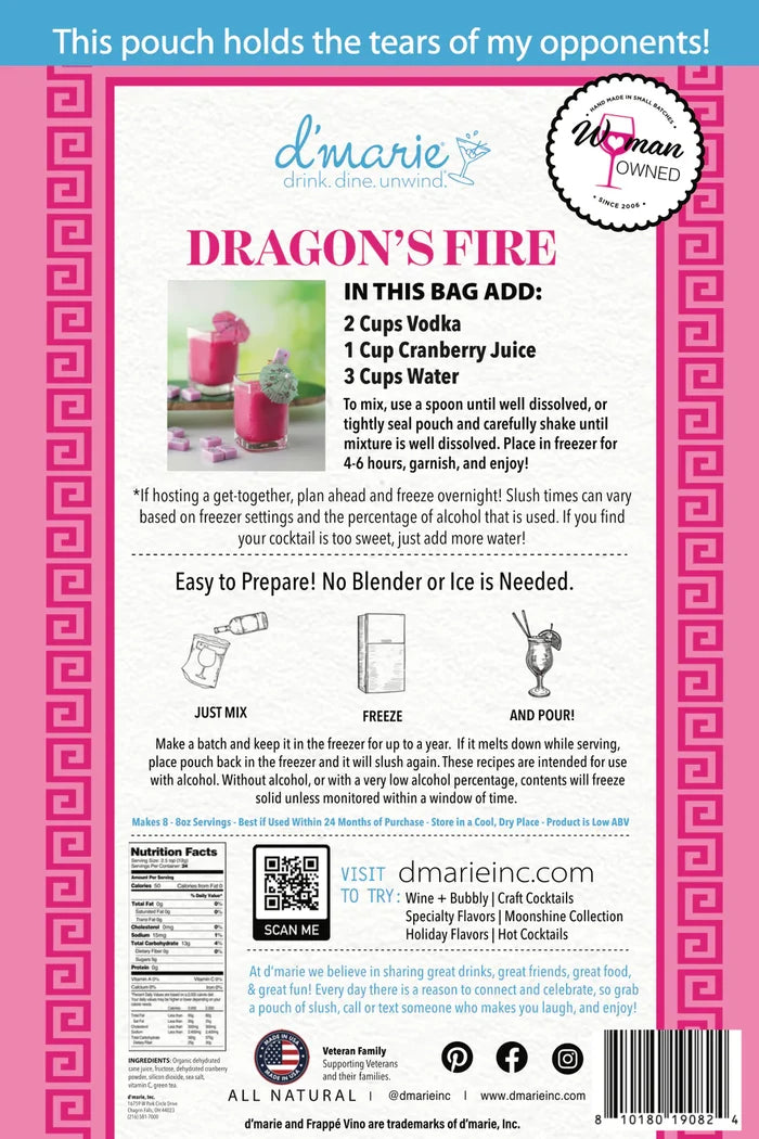 Dragon's Fire Cocktail Slush Mix by D'Marie