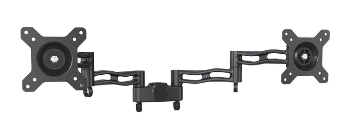 Duronic Dual Spare Arm Set with adjustable VESA plates and cable management clips for desk setups.