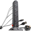 Duronic ST10B surge protected extension lead tower with 10 sockets for home, office, kitchen