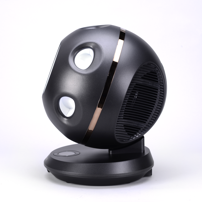 EdenPURE 360 Air Fan GEN55 in black with dual airflow vents and circular base for 360 degree air circulation