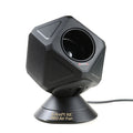 EdenPURE 360 Air Fan Heater/Cooler refurbished unit in black with cube-shaped fan and round base on white background