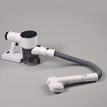 EdenPURE Bio SpeedCLEAN VX300 pet brush attachment kit with white vacuum and flexible hose on gray background